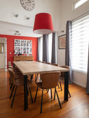 HELSINKI - Rechthoekige Eettafel - Rechte hoekpoten uit staal