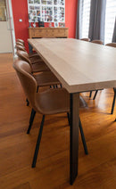 HELSINKI - Rechthoekige Eettafel - Rechte hoekpoten uit staal