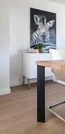 HELSINKI - Rechthoekige Eettafel - Rechte hoekpoten uit staal