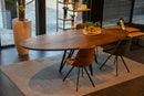 FLORENCE - Ellipsvormige tafel - Driehoekspoten uit staal