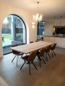 HELSINKI - Rechthoekige Eettafel - Centraal kruisonderstel uit staal