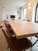 HELSINKI - Rechthoekige Eettafel - Centraal kruisonderstel uit staal