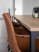 STOCKHOLM - Stocktafel - Open structuur met dwarsprofiel - Zwart staal