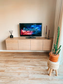 BORDEAUX - Zwevend Hangdressoir op maat - Rechte deuren - Massief Eikenhout