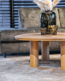 ROME - organische salontafel - Houten ronde balkpoten