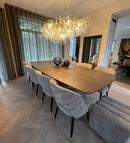 BARI - Tonvormige Eettafel - Centraal kruisonderstel uit staal