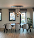 OSLO - Eiken Boomstamtafel - Schuine hoekpoten uit staal