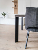 HELSINKI - Rechthoekige Eettafel - Rechte hoekpoten uit staal