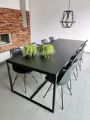 STOCKHOLM - Stocktafel - Open structuur met dwarsprofiel - Zwart staal