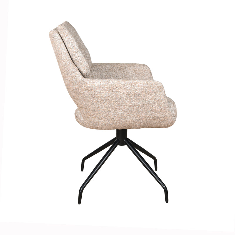 Armstoel Aarhus - Be amazing - Nature 01 - Atlas draaionderstel - Zwart