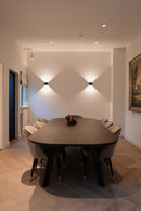 TORONTO - Eiken Eettafel 'Deens Ovaal Recht' - Stalen Splitpoten