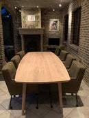 BARI - Tonvormige Eettafel - Ronde conische poten uit hout