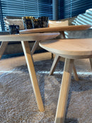 BOLOGNA - Organische salontafel - 3 schuine houten pootjes