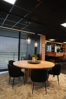 NICE - Ronde Eettafel - 3 Eikenhouten Pilaren