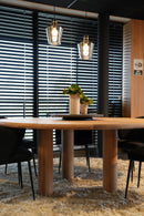 NICE - Ronde Eettafel - 3 Eikenhouten Pilaren