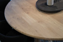 NICE - Ronde Eettafel - 3 Eikenhouten Pilaren