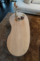 LYON - Salontafel met Organische vorm - Massief Eikenhout - 3 kolompoten