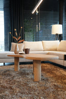 LYON - Salontafel met Organische vorm - Massief Eikenhout - 3 kolompoten