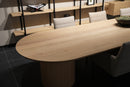 CADIZ - Eikenhouten vergadertafel XL - Eiken kolompoten 60 cm