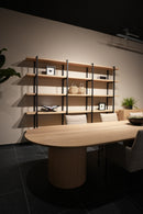 CADIZ - Eikenhouten vergadertafel XL - Eiken kolompoten 60 cm