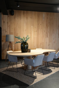 Organische tafel 'Lyon' - Houten balkonderstel