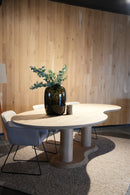 LYON - Organische Eettafel - Houten balkonderstel