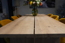 NANTES - Rechthoekige Eettafel - Eiken wangen met tussenbalk