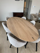 FLORENCE - Ellipsvormige tafel - Driehoekspoten uit staal