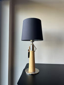 SALE - Staande Lamp 'Conico small' - Eikenhout met zwart katoen
