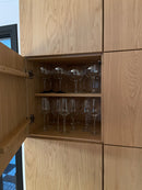 BORDEAUX - Hangbarkast op maat - Opliggende deuren - Massief eikenhout