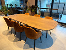 TORONTO - Eiken Eettafel 'Deens Ovaal Recht' - Twisteronderstel uit staal