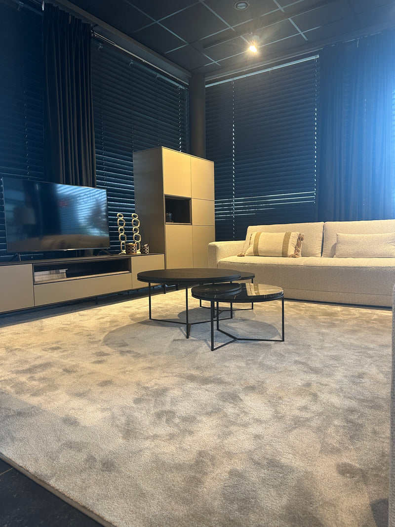 Salontafelset ‘trio nero’ – Hout, marmer & staal - Set van 3 tafels