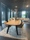 TOULOUSE - Eiken Eettafel 'Deens Ovaal' - Stalen Splitpoten