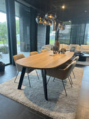 TOULOUSE - Eiken Eettafel 'Deens Ovaal' - Stalen Splitpoten