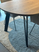 TOULOUSE - Eiken Eettafel 'Deens Ovaal' - Stalen Splitpoten