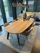 TOULOUSE - Eiken Eettafel 'Deens Ovaal' - Stalen Splitpoten