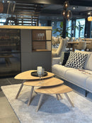 BOLOGNA - Organische salontafel - 3 schuine houten pootjes