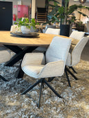 LONDON - Eetkamerstoel - Venus Draaionderstel Zwart