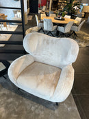 Fauteuil 'Beer' - Hoekpoten zwart - 'Bunny' zachte stof