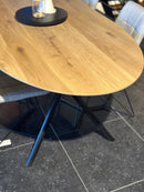 PARIJS - Ovale Eettafel - Rond Buisonderstel Zwart (nieuw onderstel)