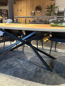 TOULOUSE - Eiken Eettafel 'Deens Ovaal' - Splitonderstel (nieuw onderstel)