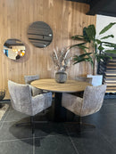 MILANO - Eetkamerstoel - Armstoel - Draaionderstel Antracite