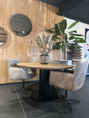 MILANO - Eetkamerstoel - Armstoel - Draaionderstel Antracite