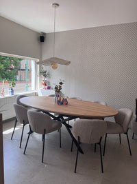 Ellipsvormige tafel 'Florence' - Twisteronderstel uit staal