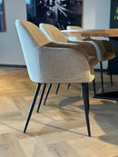 LYS - Eetkamerstoel - Naturel - Metalen poten