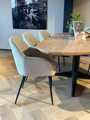 LYS - Eetkamerstoel - Naturel - Metalen poten