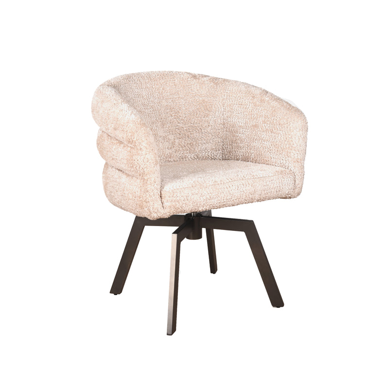 Armstoel Imola - Be lovely beige 170 - Mars draaionderstel - Anodic brown