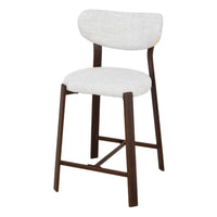 Counterstoel 'Jane' - Beige - Walnoot