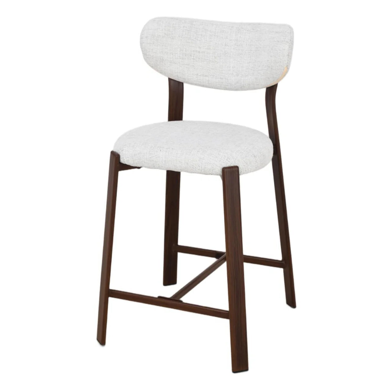 Counterstoel 'Jane' - Beige - Walnoot