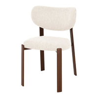 Eetkamerstoel 'Jane' - Beige - Walnoot
